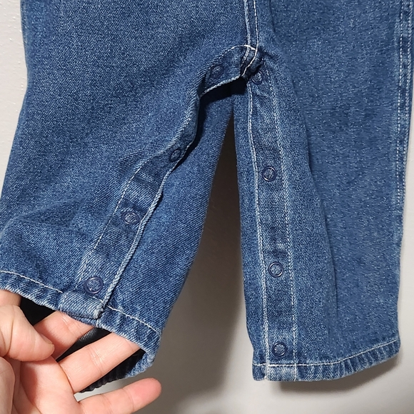 KEY Denim Overalls 12 Months Baby Boy Blue Farmcore Blue Collar Country Western - Picture 5 of 12